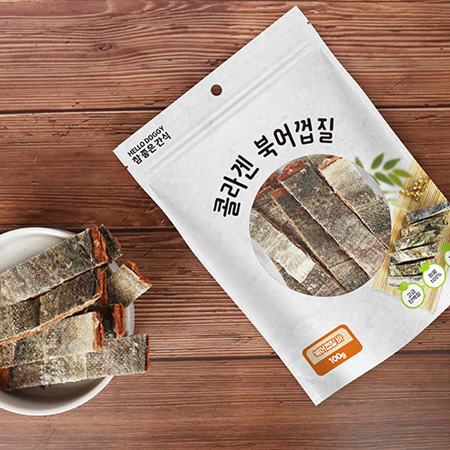 헬로도기 콜라겐북어껍질 강아지황태 보양식 소형견 대형견 간식 바형, 100g, 1개 - 상세 이미지 2