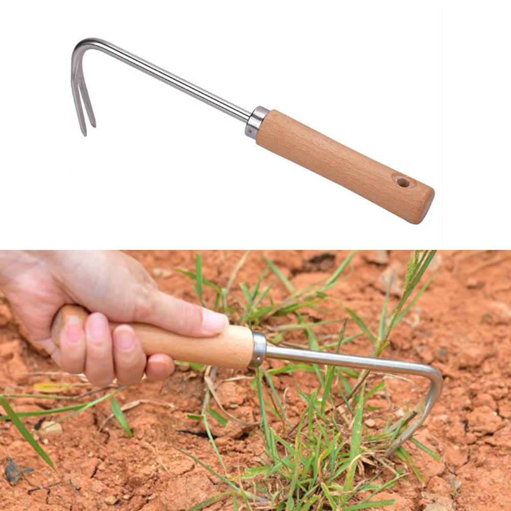 잡초 제거기 호미형 2후크 풀 뿌리 민들레 잔디 뽑기 제거 장대 지렛대 나물캐기 농기구 예초 벌초 원예