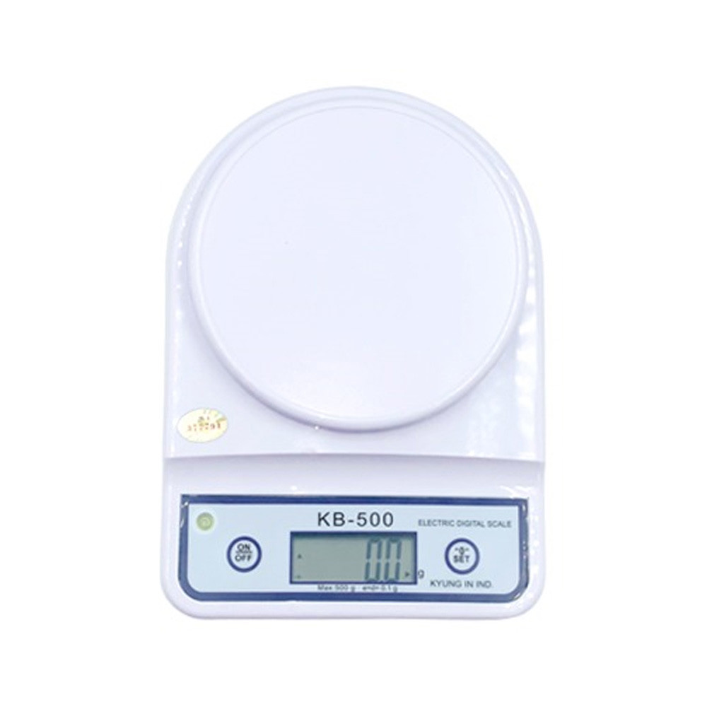 UH 디지털 정밀 전자저울 베이킹 계량 주방 이유식 저울 가정용 500g, 0.1g, 화이트 - 상품 이미지