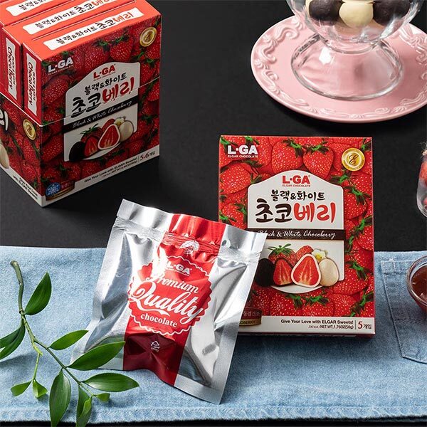 [자연맛남] [엘가] 엘가 수제 초콜릿 블랙&화이트 초코베리(세트) : 롯데아이몰