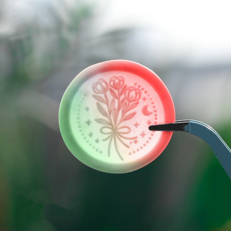 [시리즈29] 실링왁스 인장 스탬프 헤드 꽃송이 이미지 3