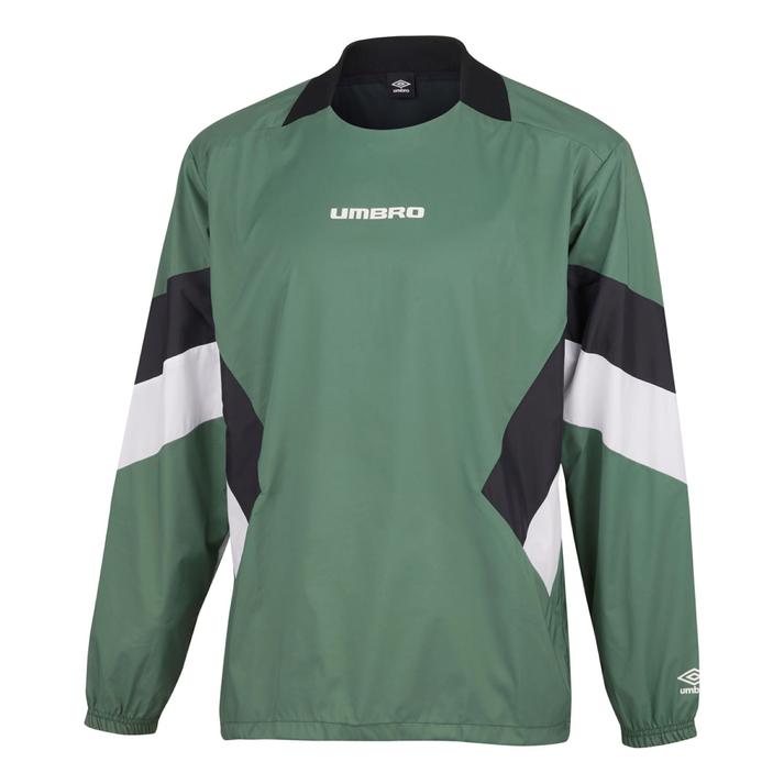 엄브로 UMBRO 더서드 라인드 크로스탑 롱슬리브 UUUWJF31 다크그린 - 상품 이미지
