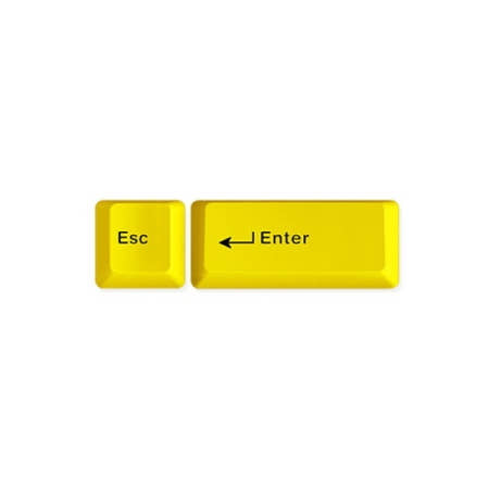 엠스톤글로벌 mStone 2Key ESC + ENTER 승화 키캡 옐로우