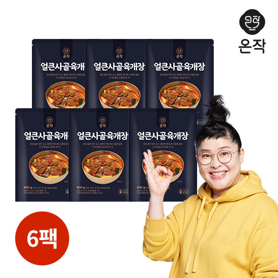 (m) 온작 이영자의 얼큰사골육개장 800g x 6팩 - 상품 이미지