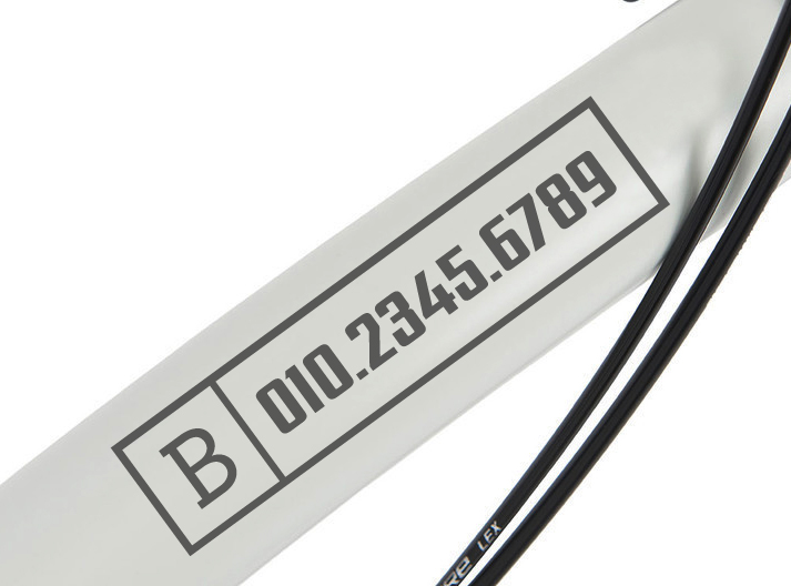 브롬톤 로고 전화번호스티커 헬멧 주차번호 100x23mm - 상품 이미지