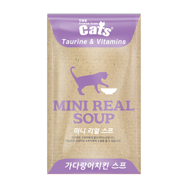 더캣츠 고양이스프 고양이츄르 노령묘간식 미니리얼스프 삼계 40g - 상세 이미지 3