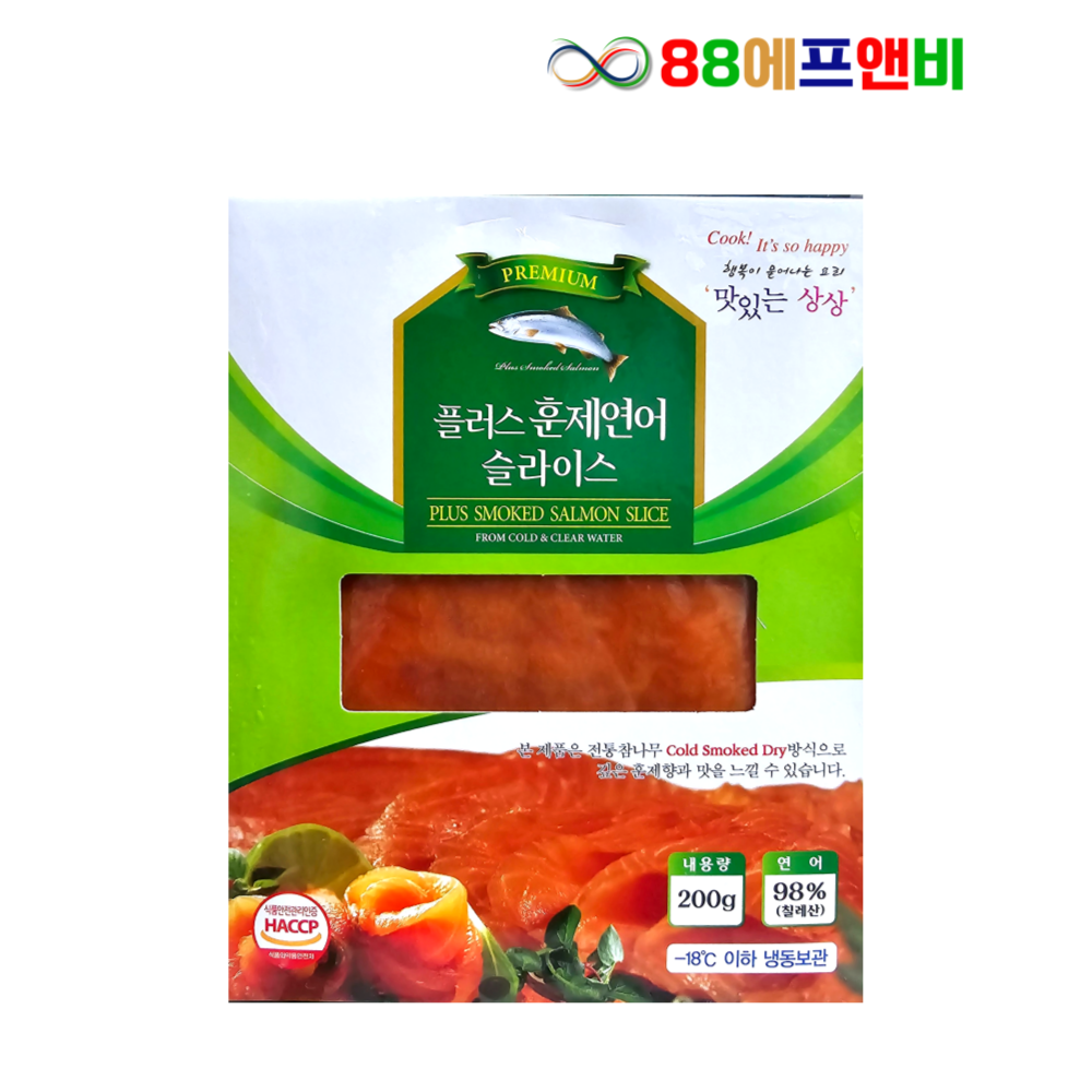 프리미엄 플러스 훈제 연어 슬라이스 필렛 200g [원산지:칠레]