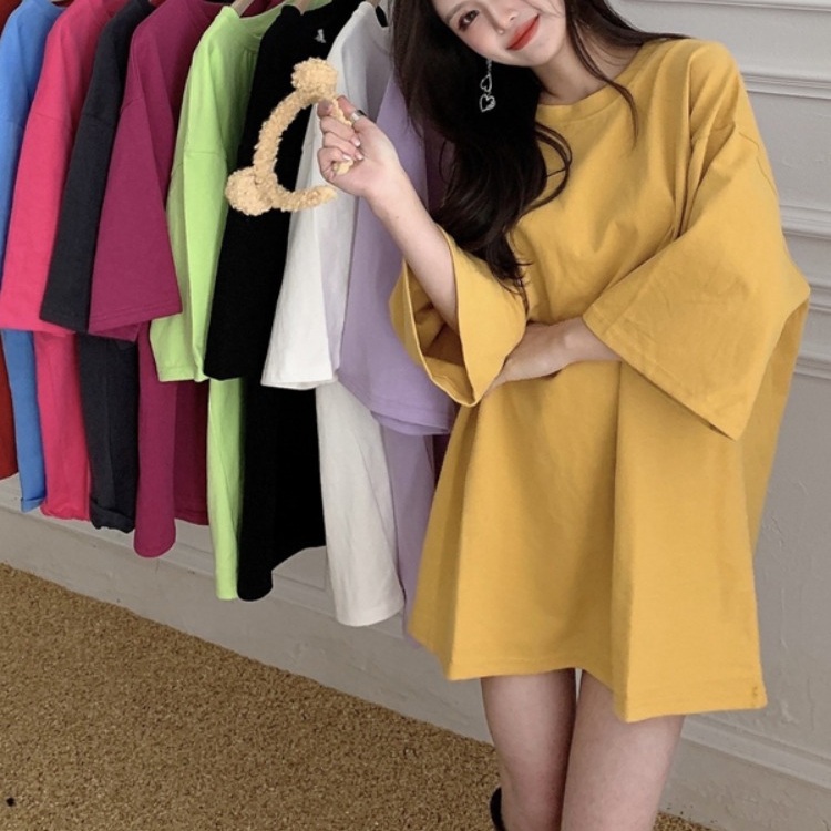 언니네산지직송 8화 염정아 반팔 티셔츠 빅사이즈 루즈핏 의상 옷 패션 - 상품 이미지