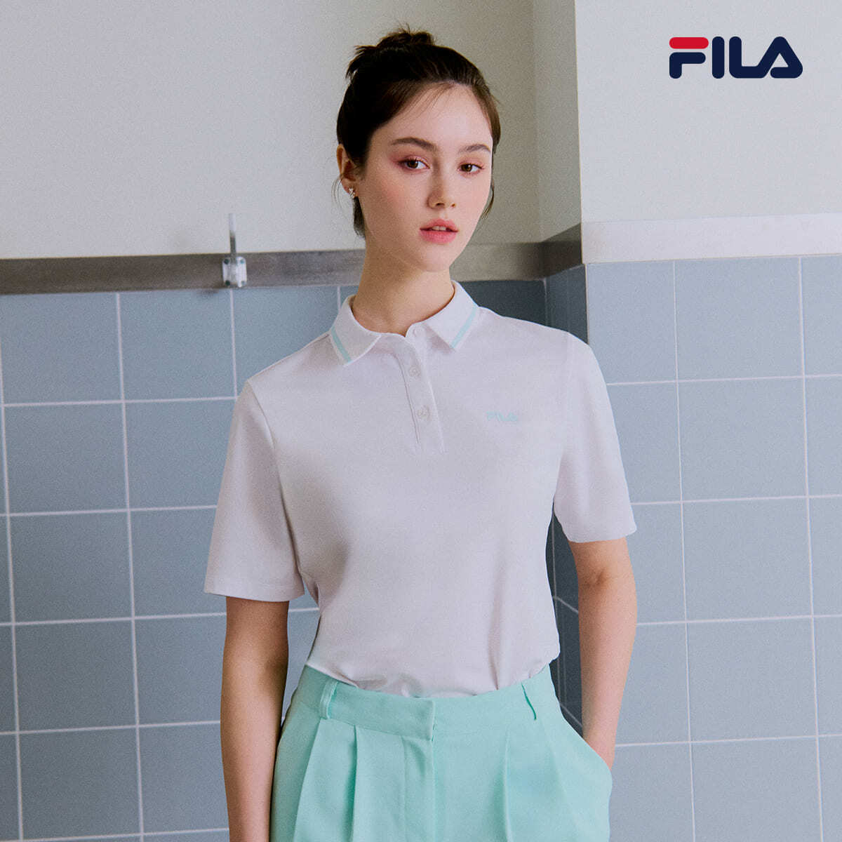 FILA(휠라) 여성 24SS 반팔 카라티 3종 - 상세 이미지 3