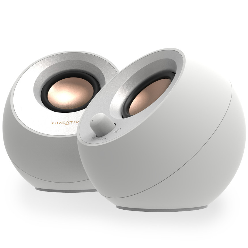크리에이티브 PEBBLE V3 화이트 스피커 (블루투스,USB,AUX 지원) 사진 1