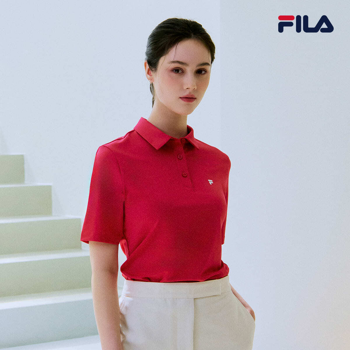 FILA(휠라) 여성 24SS 반팔 카라티 3종 - 상세 이미지 4
