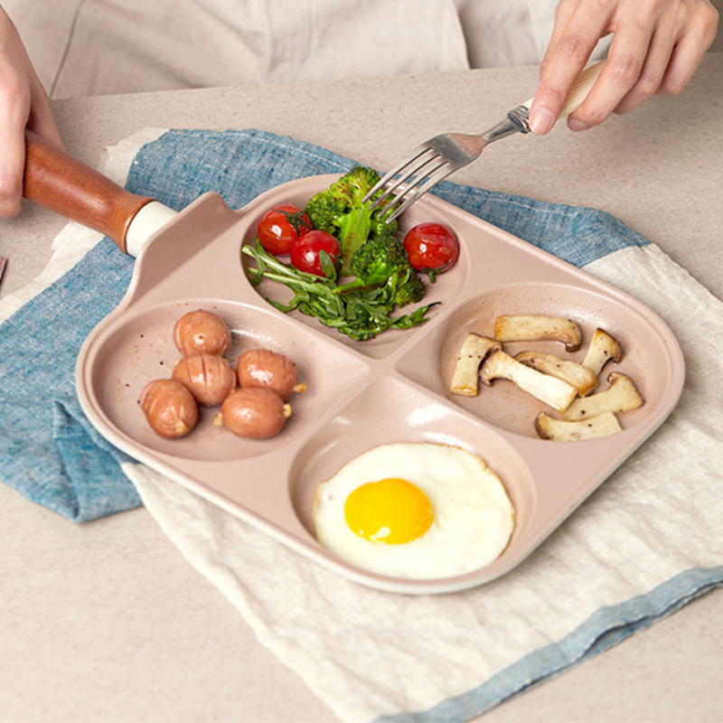 비자트 우브 계란후라이팬 세라믹 인덕션 국산 4구 에그팬