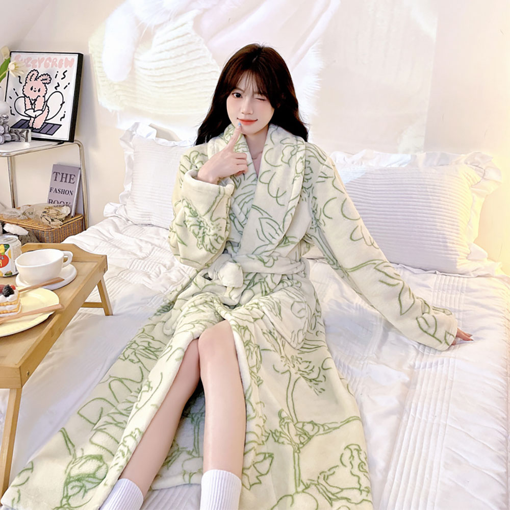 극세사샤워가운 호텔 로브 목욕가운 - 상세 이미지 2