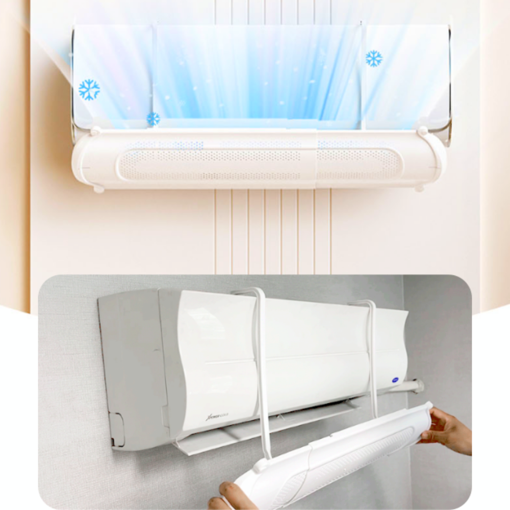 벽걸이에어컨용 걸이형직바람막이 무타공설치 아기임산부 온도균일