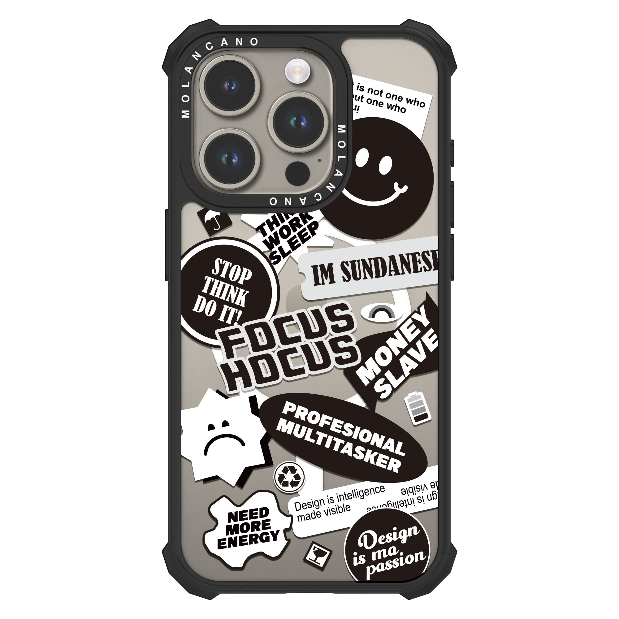 2배자력 맥세이프 임팩트 제로 디자인 범퍼 투명 케이스 스마일포커스, 아이폰16프로