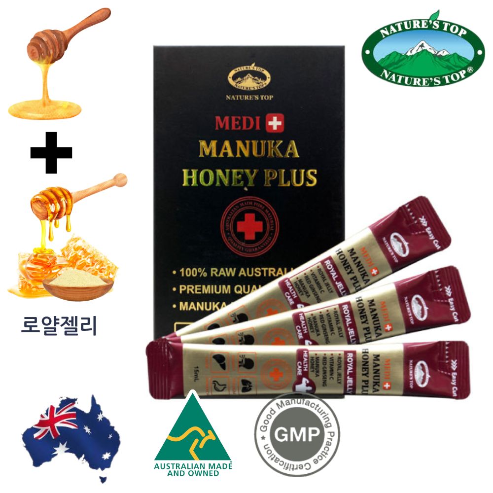 호주 네이쳐스탑 메디 마누카 허니 플러스 로얄젤리 스틱꿀 30포 - 상품 이미지