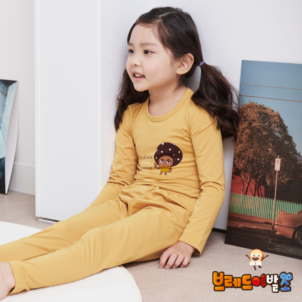 브레드이발소 초코여상하 여아 초등학생내복 가을 겨울 아동 내의 실내복 주니어