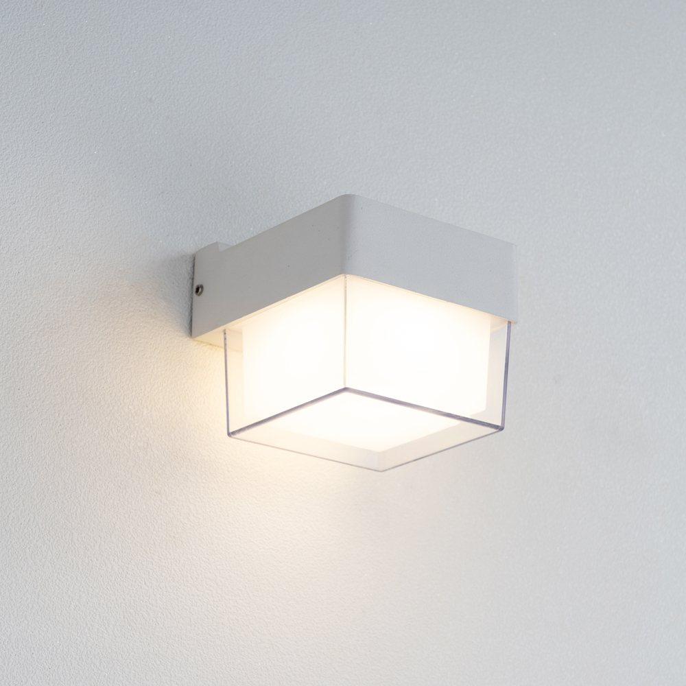 LED 벽등 벽조명 루미트 방수 5W 사각 블랙  - 상세 이미지 2