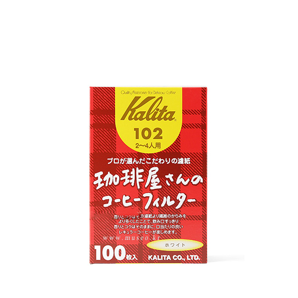 칼리타 커피샵 커피필터 2 4인용 화이트 100매 102 : MEGACOFFEE