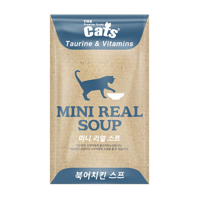 더캣츠 고양이스프 고양이츄르 노령묘간식 미니리얼스프 삼계 40g - 상세 이미지 2