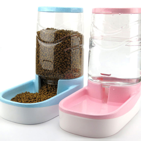 3.8리터 애견 강아지 고양이 대용량 대형견 자율 자유 반자동 급식기 급수기 물통 사료통 밥 물 식기 그릇