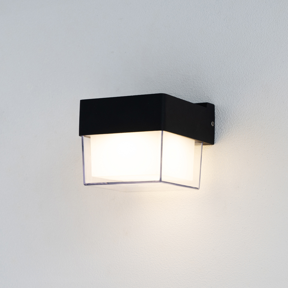 LED 벽등 벽조명 루미트 방수 5W 사각 블랙 - 상품 이미지