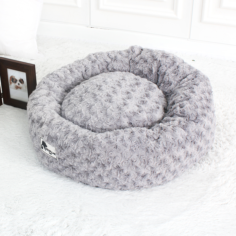 더플래 프리미엄 로즈 강아지방석 강아지집 침대