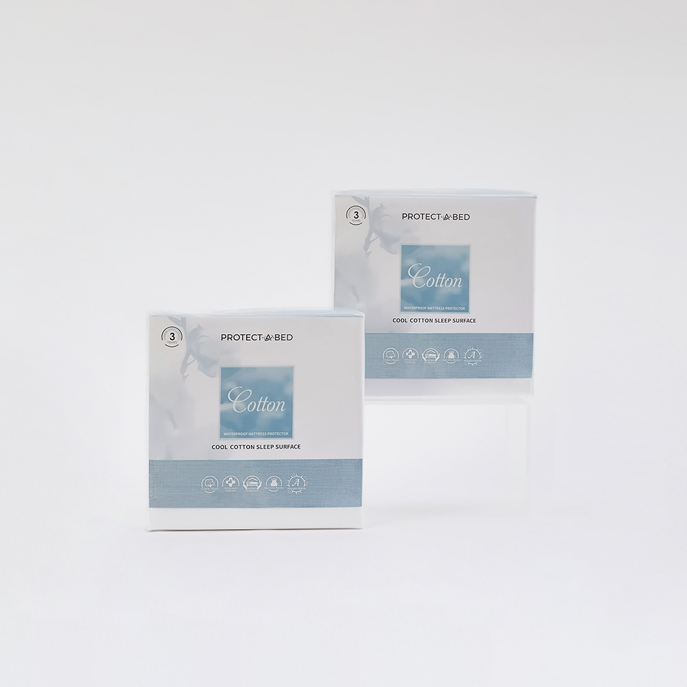 프로텍트어베드 2장 세트 코튼 순면 알러지케어 침대 매트리스 방수커버 밴드형 S