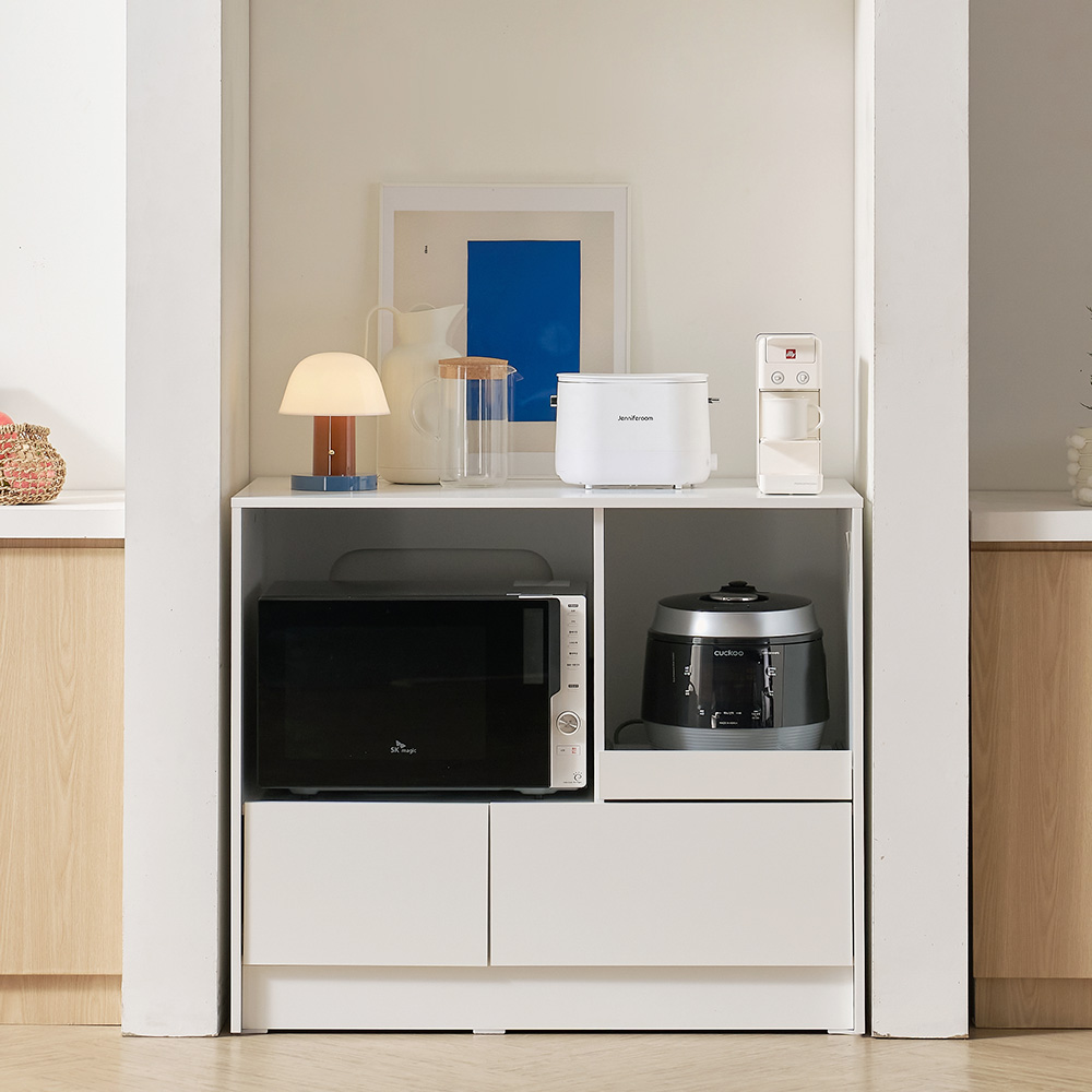 랩소디 1000폭 전자레인지 수납장 냉장고장 홈바