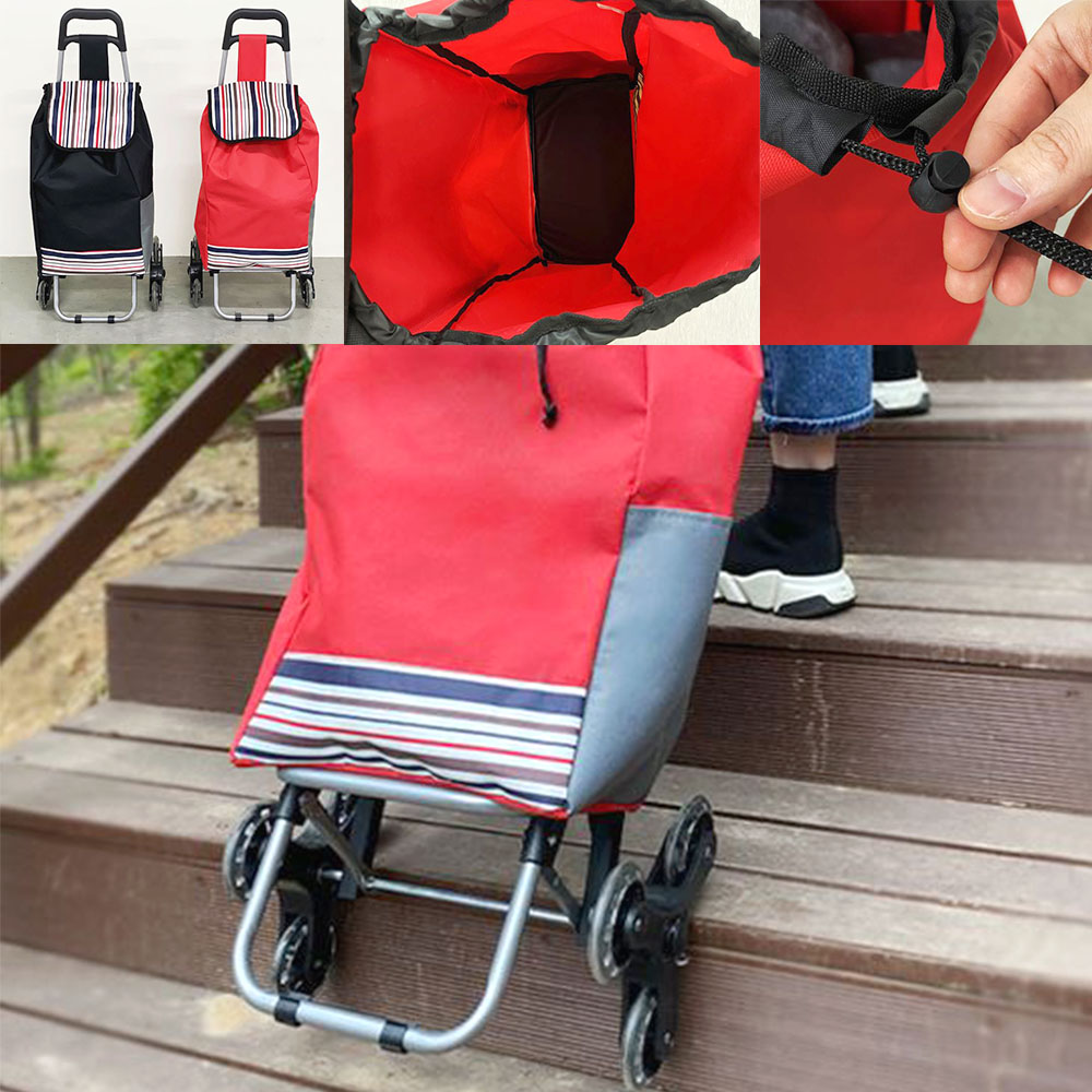 대용량 도르래 캐리어 편리한 계단이동 방수 장바구니 손수레