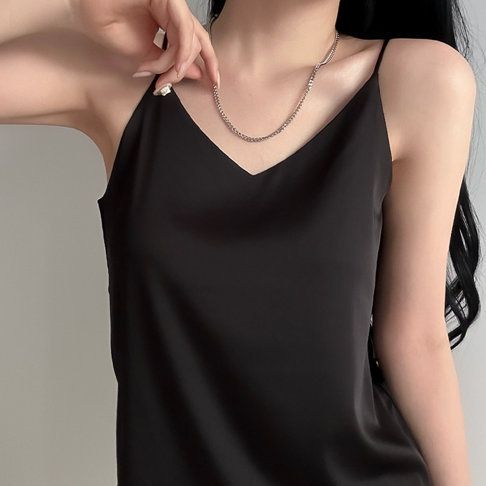 [당일출고] 클래식 기본 스타일 2Size 롱 체인 데일리 티타늄 목걸이 [실버] N658 - 상세 이미지 4