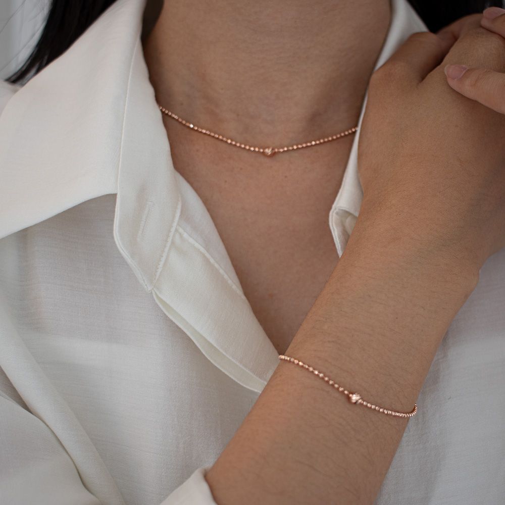 솔라 컷팅 투 볼 체인 목걸이 슬림 데일리 레이어드 여자 선물 기념일 14K 18K - 상세 이미지 4
