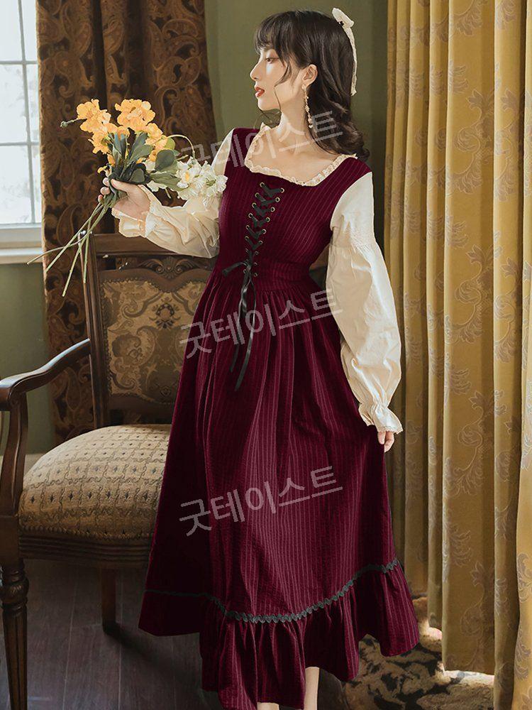 개화기의상 졸업사진 의상 프랑스 복고풍 목가적 원피스 연극무대 촬영의상 - 상세 이미지 2