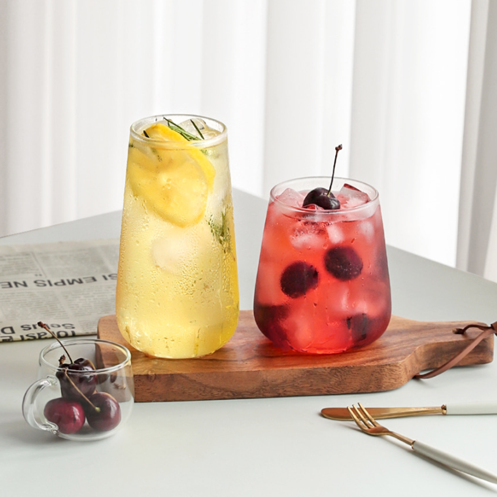 얇은유리컵 냉커피잔 에이드 아이스아메리카노 투명 내열유리컵