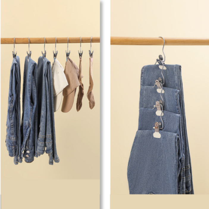 까사리꼬 공간활용 논슬립 바지걸이 바지집게 빨래집게 20개