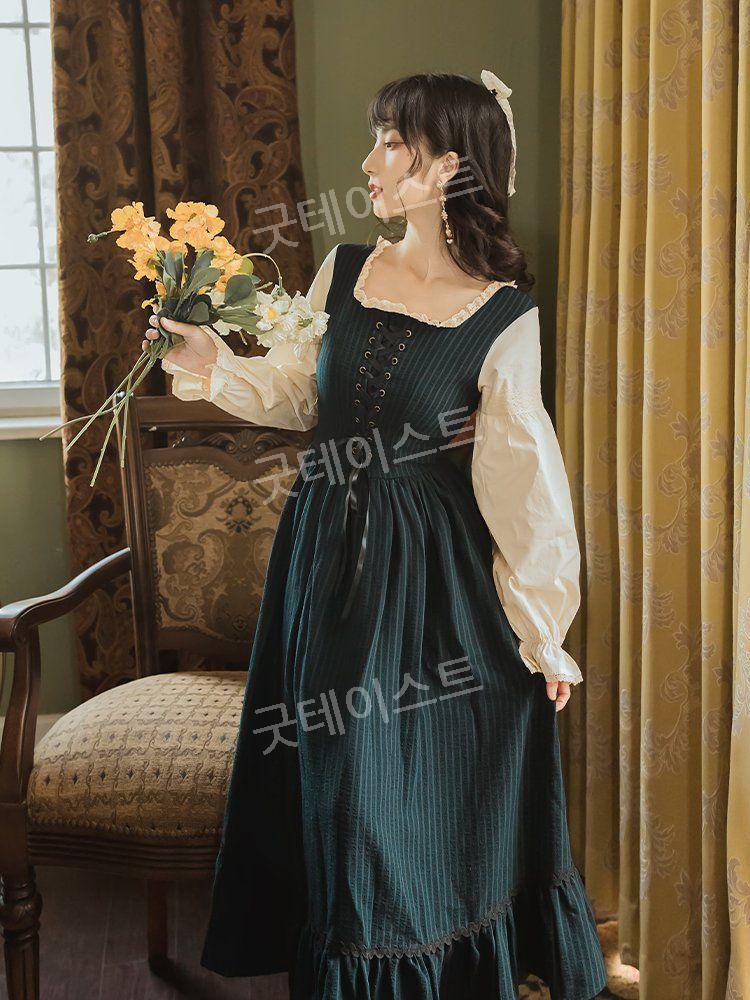 개화기의상 졸업사진 의상 프랑스 복고풍 목가적 원피스 연극무대 촬영의상 - 상세 이미지 5