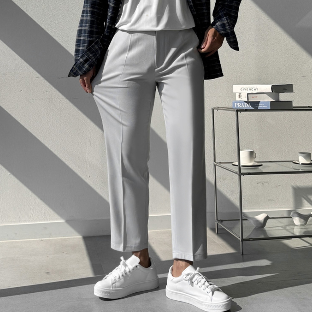 1+1 남자 콕피 봄 가을 9부 10부 일반&밴딩 일자 슬림 스판 슬랙스 이미지 2