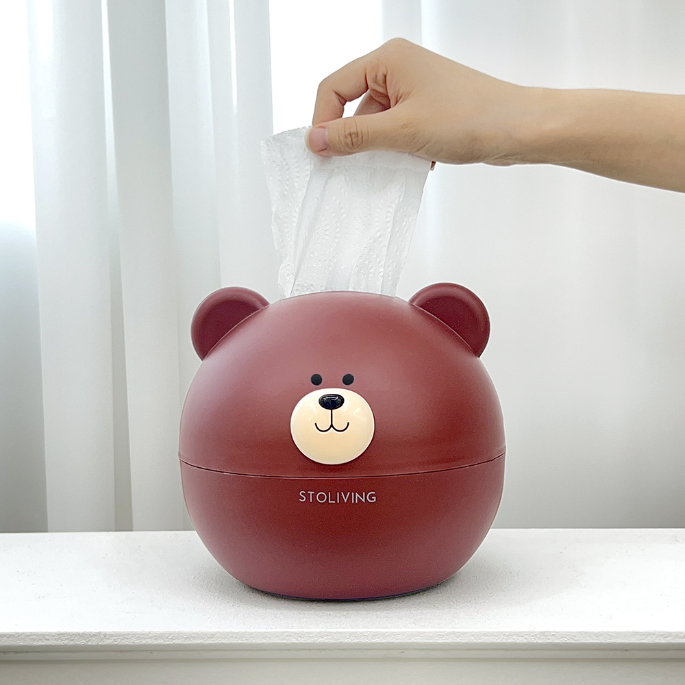 스토리빙 동글곰돌이 두루마리 휴지케이스