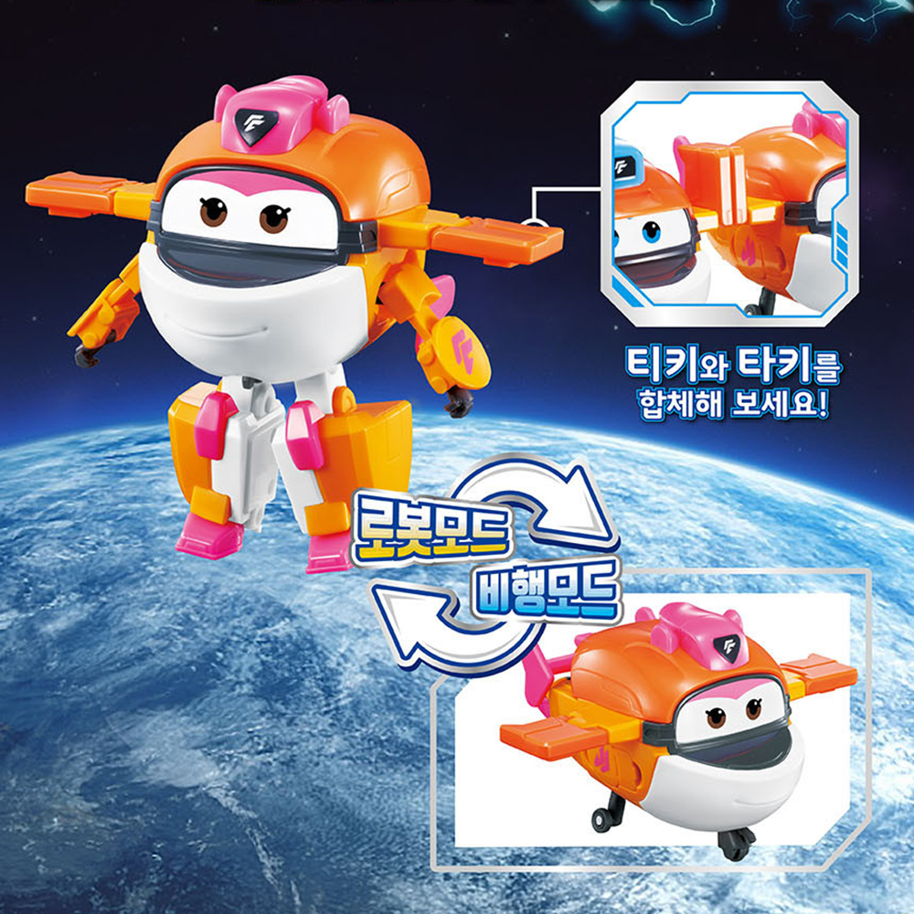 출동 슈퍼윙스 일렉트릭 히어로즈 변신 티키 로봇 남자아이 장난감 크리스마스 선물 스티커세트 이미지 8