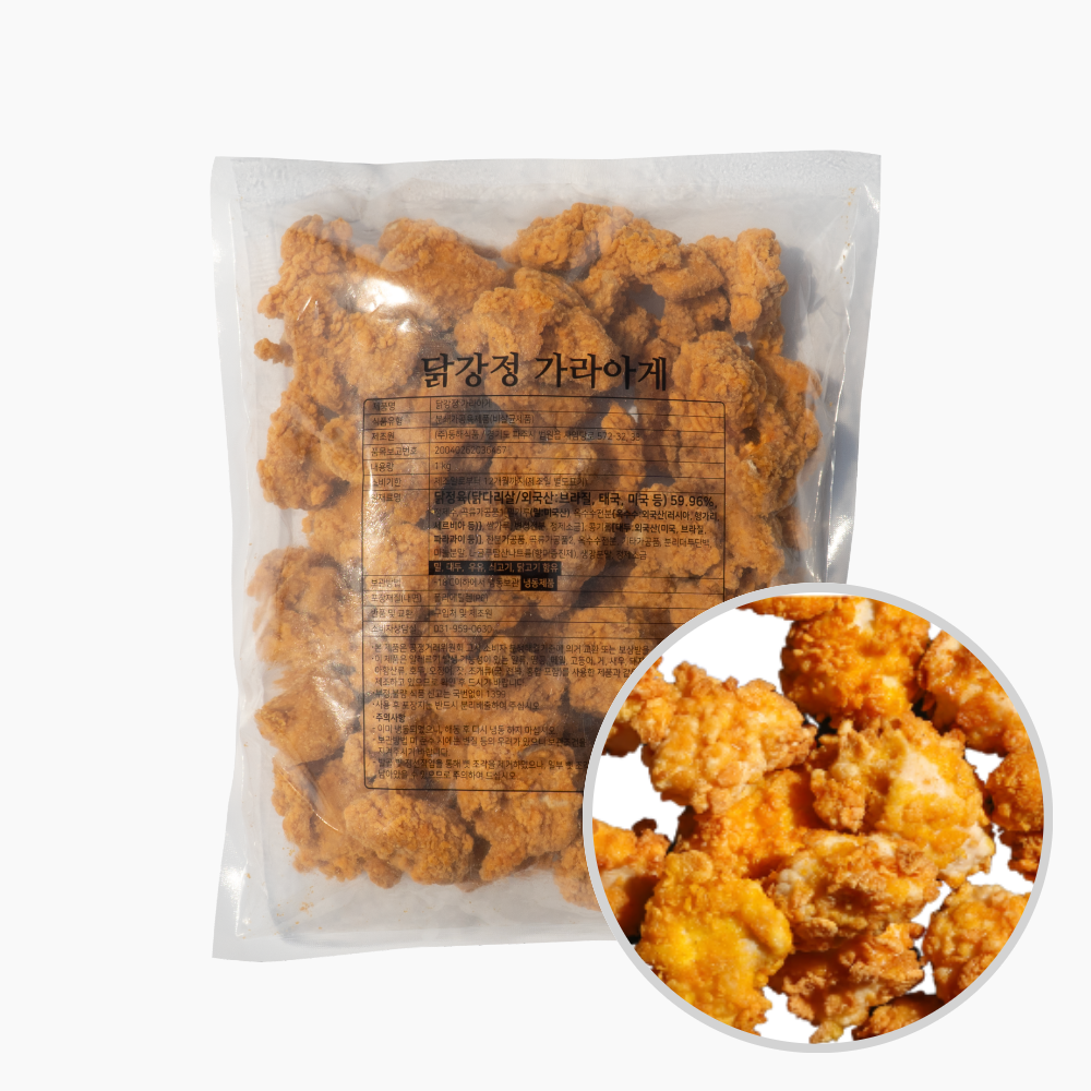동해 닭강정 가라아게 순살 치킨 후라이드 1kg, 1개 - 상품 이미지