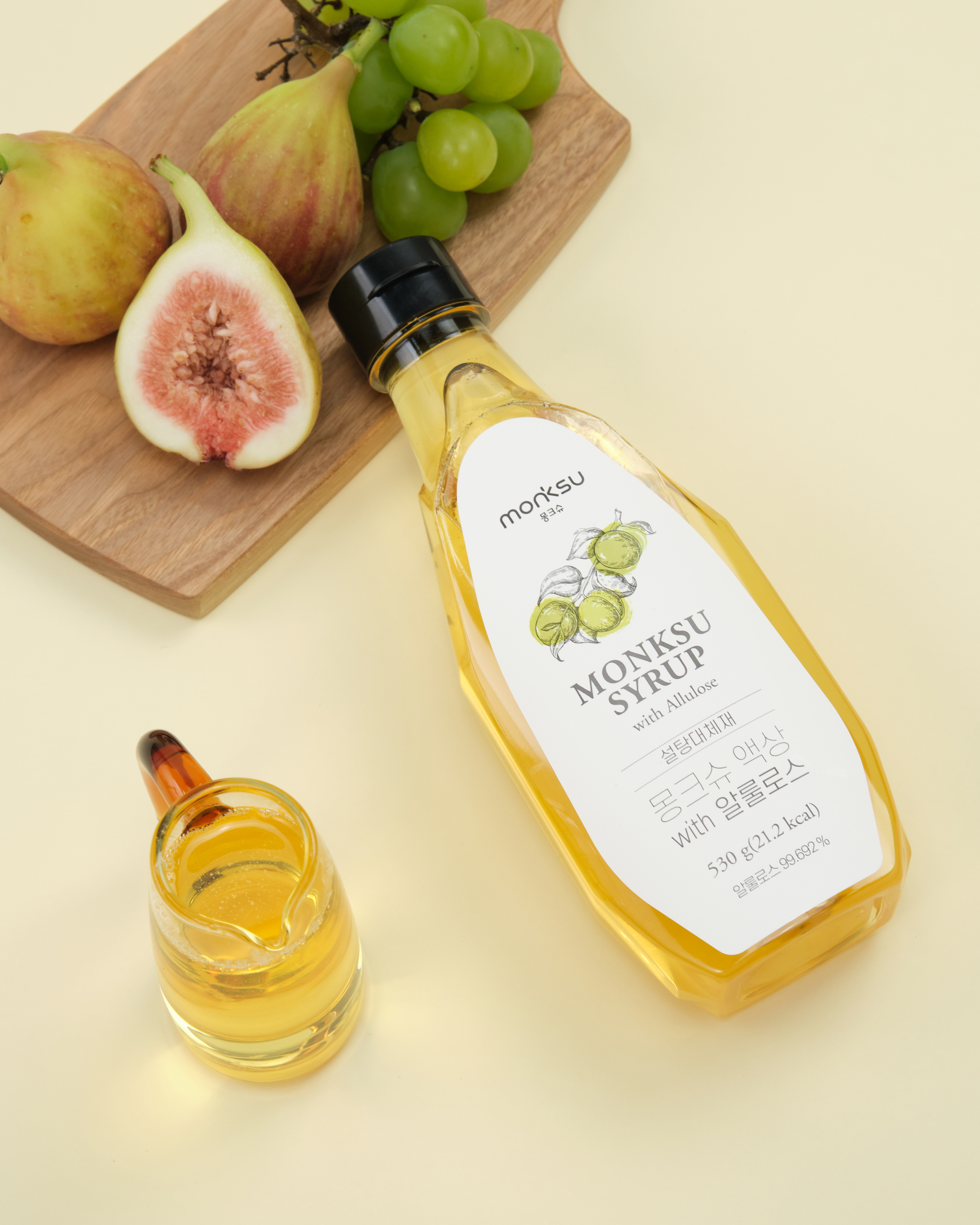 몽크슈 액상 알룰로스 설탕 대체재 스테비아 나한과/대용량 구매시 펌프제공 530g, 1개