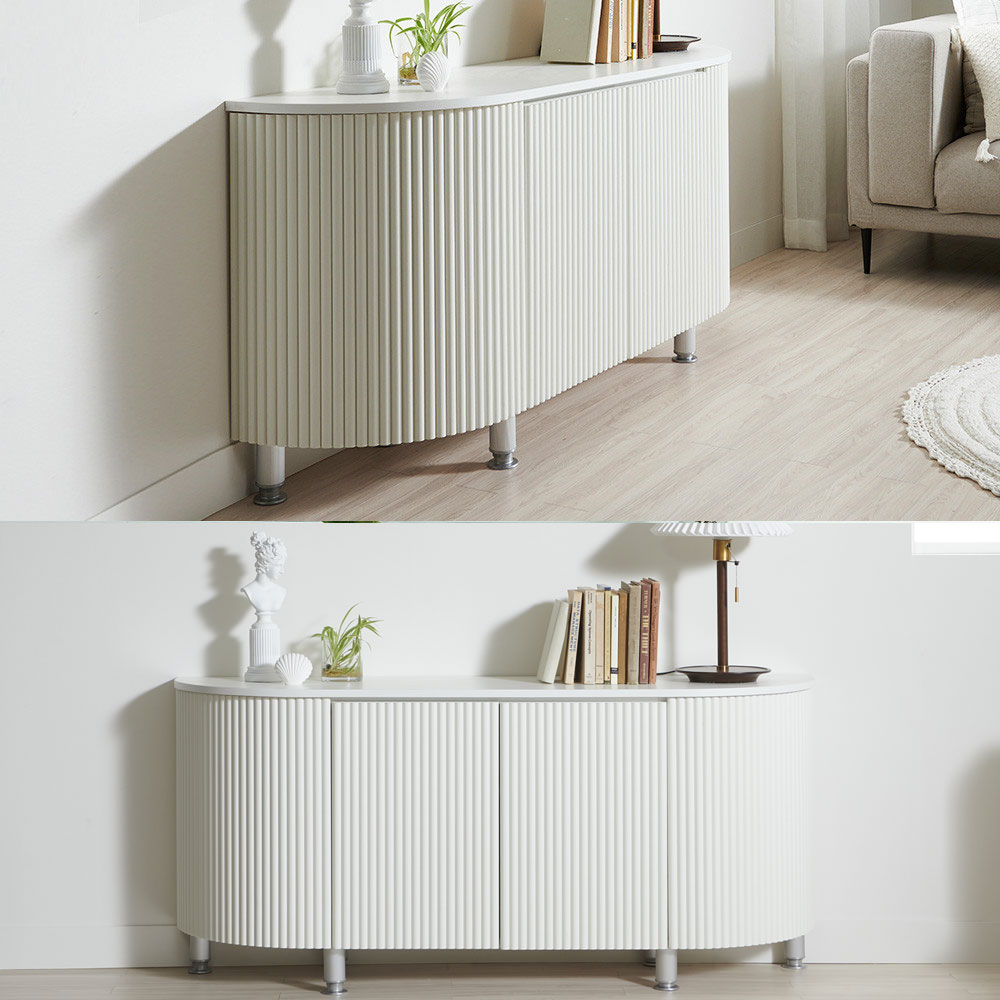 디포코 뉴커브 템바보드 높은 거실장 수납장 티비다이 tv장 tv거실장 1600