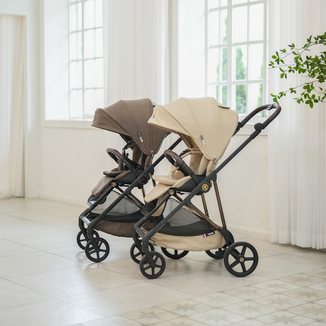 [누비앤타보] TAVO 절충형 베프 유모차 가벼운 마주보기 첫만남 신생아 블랙