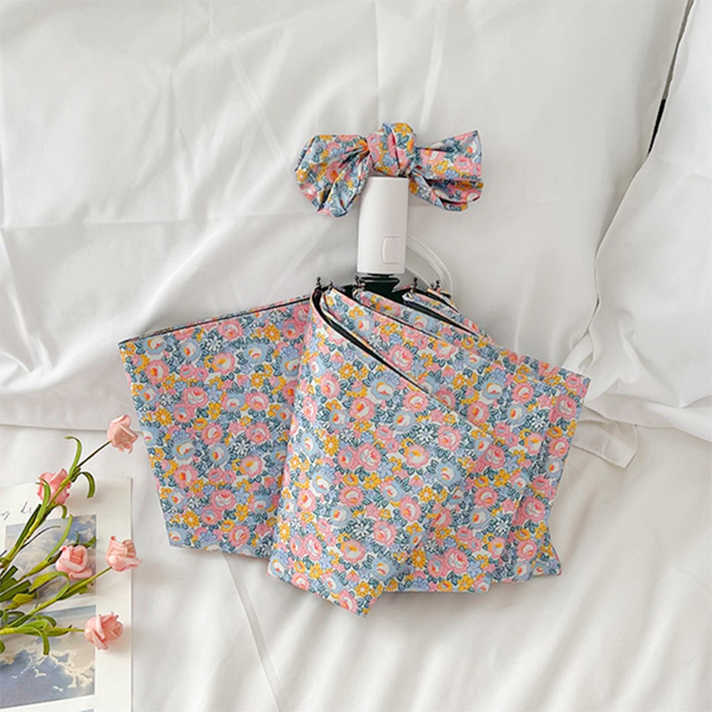 포유렐라 블루 크러쉬 3단 자외산차단 양산 미니 초경량 암막 우양산 양우산 우산 - 상품 이미지