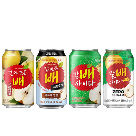 갈배사이다 제로 갈아만든배 355ml 각6개씩 24캔