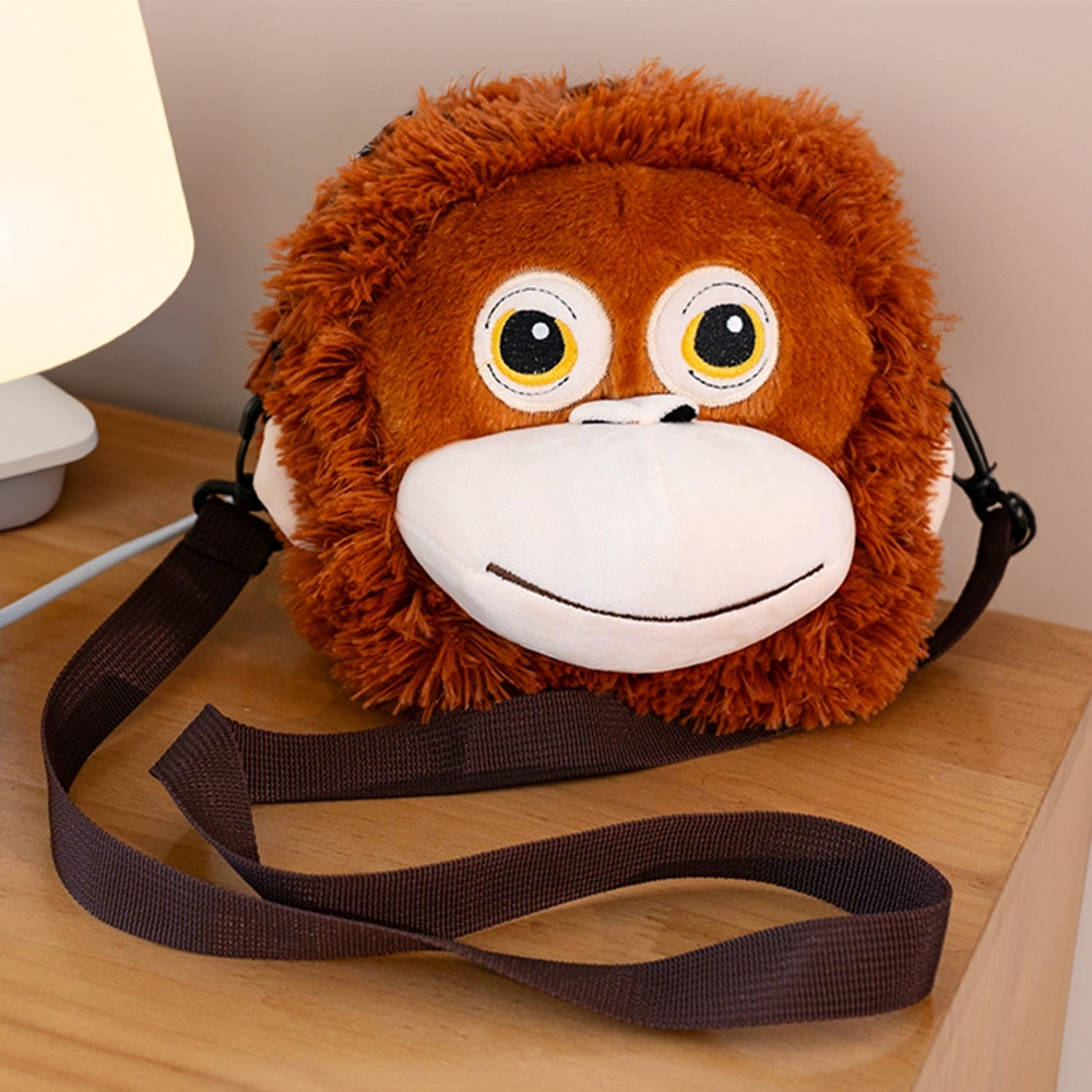 오랑이 인형 크로스백 오랑우탄 가방 원숭이 폰가방 귀여운 여행 인형 동물