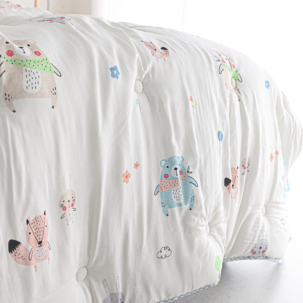 어린이이불 모달이불 곰패턴 애니멀 사계절이불 슈퍼싱글침구