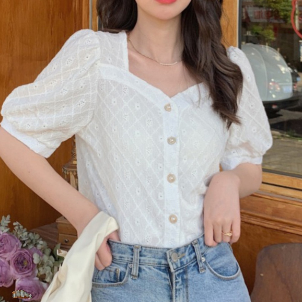 미녀와순정남 45화 임수향 블라우스 셔츠 박도라 스퀘어넥 빅사이즈 의상 옷 패션 - 메인 이미지