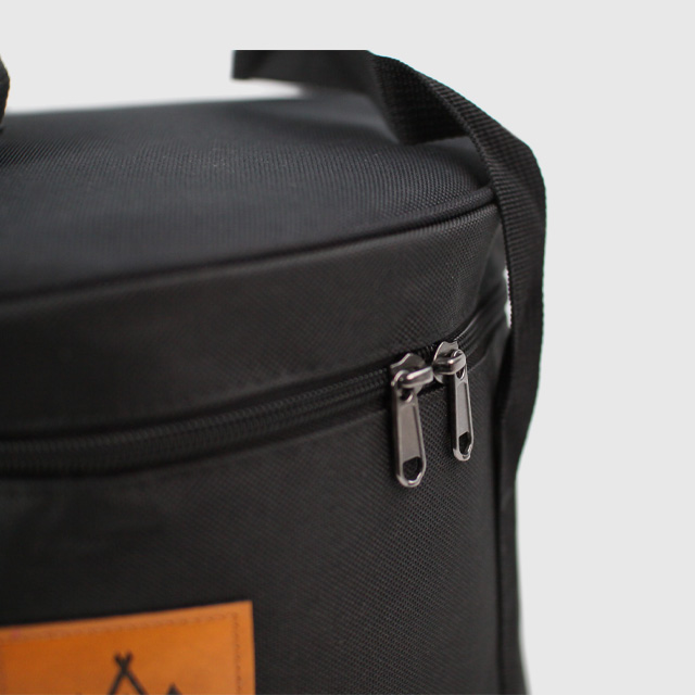 KOOLMAN 쿨맨 캠핑 코펠 가방 원형 식기 수납 L, 골든브라운