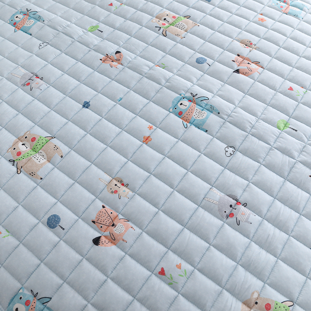 어린이패드 모달 곰패턴 애니멀 논슬립 고정밴드 슈퍼싱글 침대패드